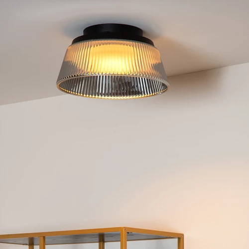 Lucide VIXI - Deckenleuchte - Ø 35 cm - LED Dim. - 1x17,6W 2900K - Rauchfarbe Grau - Atmosphäre 1